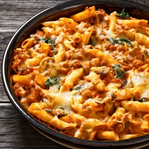 This viral dish is loved for its simplicity and bold flavours. With roasted tomatoes and creamy baked feta, it’s a fuss-free meal that’s perfect for a weeknight dinner.