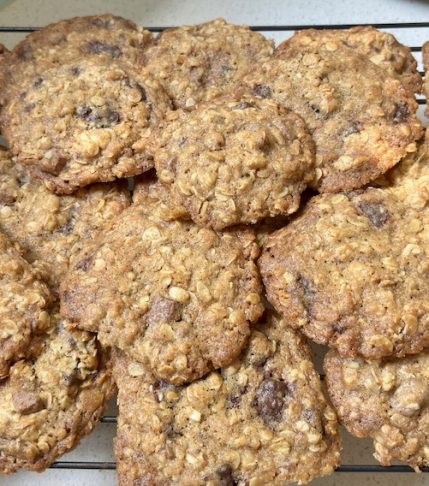 Chocolate oat biscuits