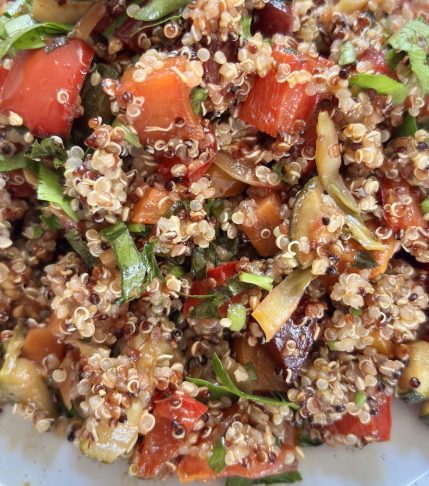 Roast Mediterranean Vegetable Quinoa Salad