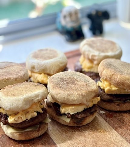 These Sausage and Egg Breakfast Muffins are a filling breakfast option that can be stored in the freezer ready for a quick breakfast. Perfect for busy mornings, they're easy to make and can be enjoyed on the go.